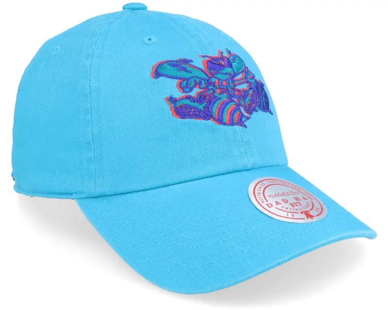 Mitchell & Ness Charlotte Hornets Golden Hour Glaze Light Blue Dad Cap online