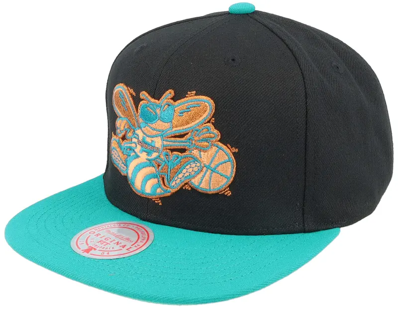 Mitchell & Ness Charlotte Hornets Make Cents Black/Teal Snapback online