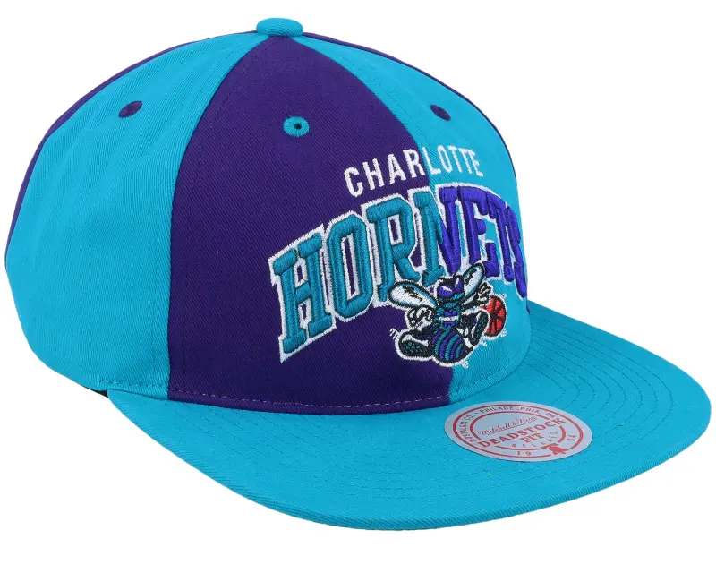 Mitchell & Ness Charlotte Hornets Pinwheel Of Fortune Teal/Purple Snapback online
