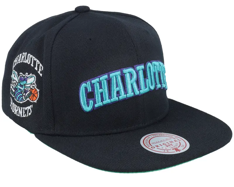 Mitchell & Ness Charlotte Hornets Triple Play Black Snapback online