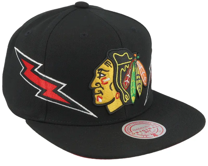 Mitchell & Ness Chicago Blackhawks Double Trouble Black Snapback online