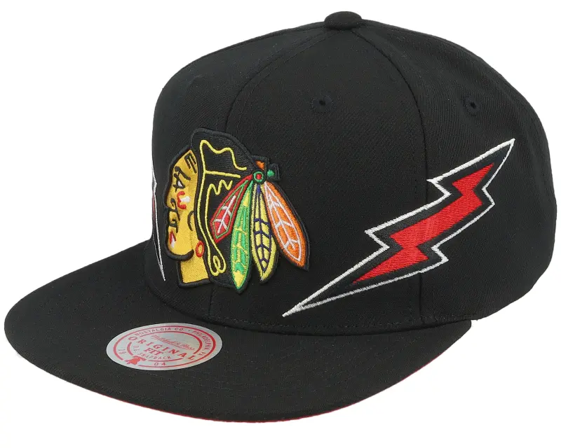 Mitchell & Ness Chicago Blackhawks Double Trouble Black Snapback online