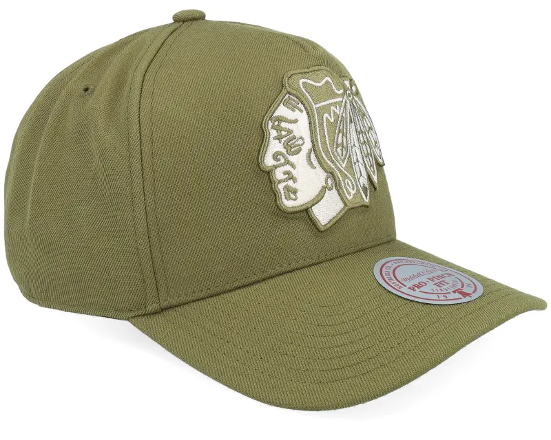 Mitchell & Ness Chicago Blackhawks Fashion Pro Olive A-Frame Adjustable online
