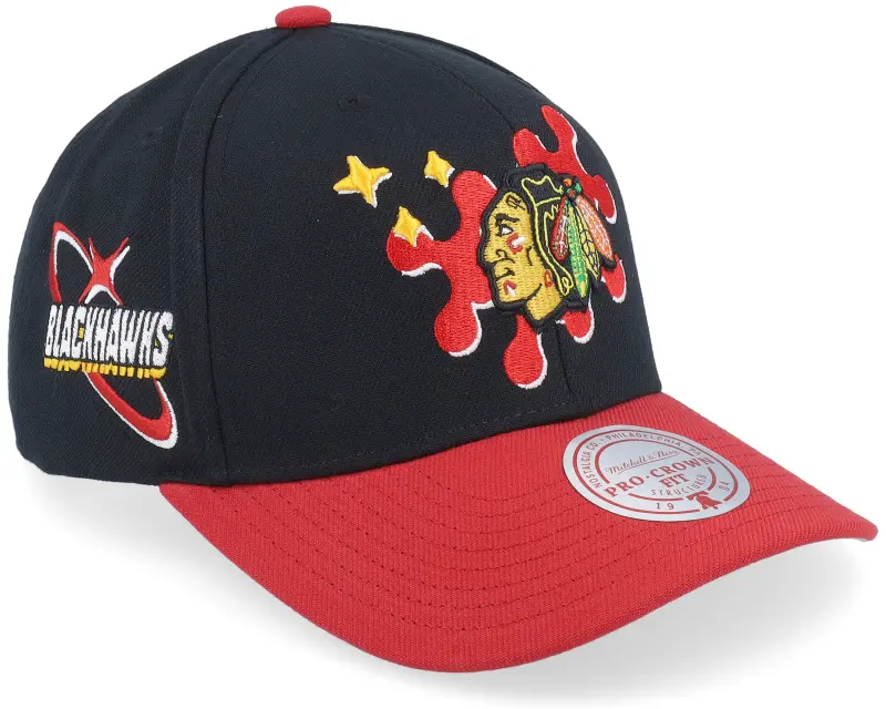 Mitchell & Ness Chicago Blackhawks Groove Drip Pro Black/Red Adjustable online