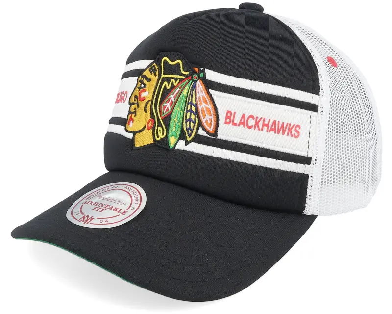 Mitchell & Ness Chicago Blackhawks Sideline Black/White A-frame Trucker online