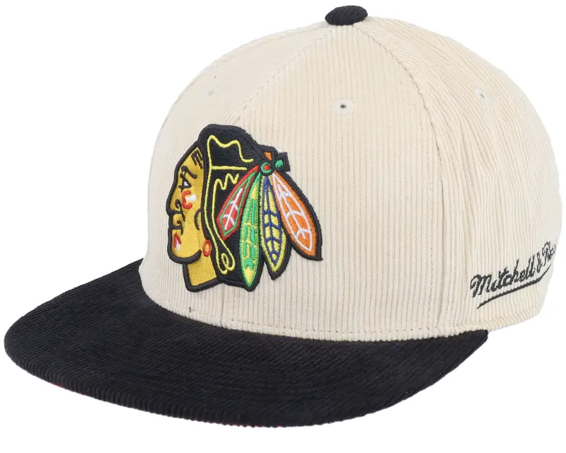 Mitchell & Ness Chicago Blackhawks Team Cord Off White/Black Snapback online