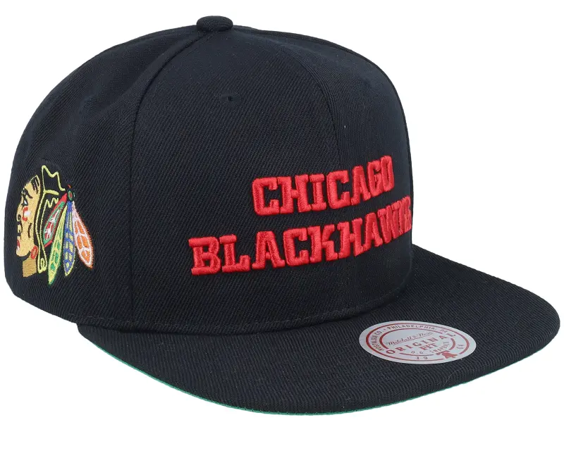 Mitchell & Ness Chicago Blackhawks Triple Play Black Snapback online