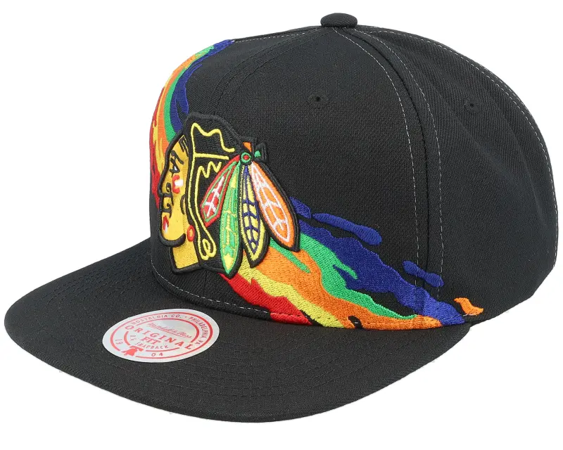 Mitchell & Ness Chicago Blackhawks Vintage Paintbrush Black Snapback online