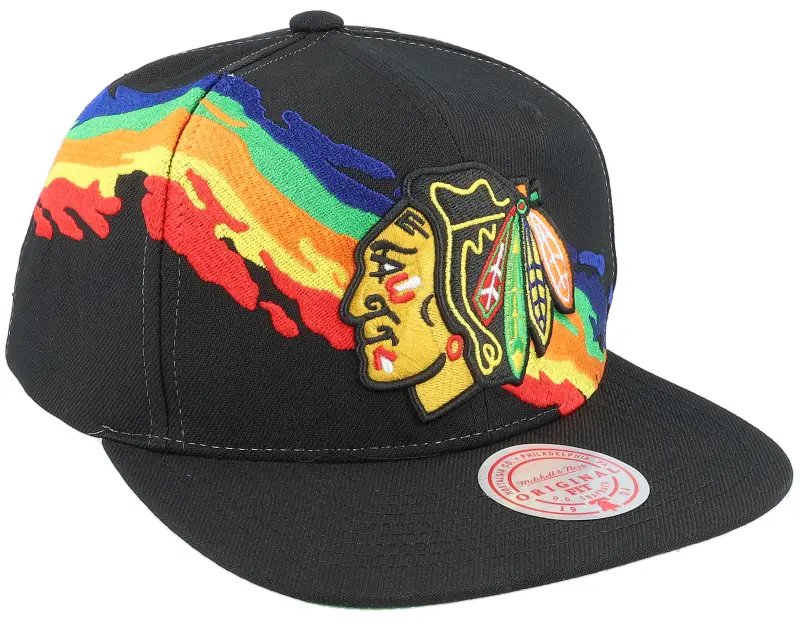 Mitchell & Ness Chicago Blackhawks Vintage Paintbrush Black Snapback online