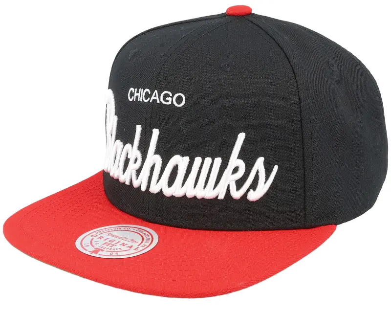 Mitchell & Ness Chicago Blackhawks Vintage Script Black Snapback online