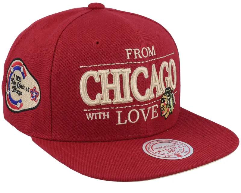 Mitchell & Ness Chicago Blackhawks With Love Red Snapback online