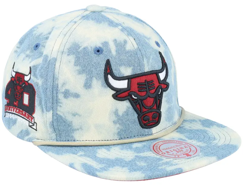 Mitchell & Ness Chicago Bulls Acid Wash Blue Snapback online