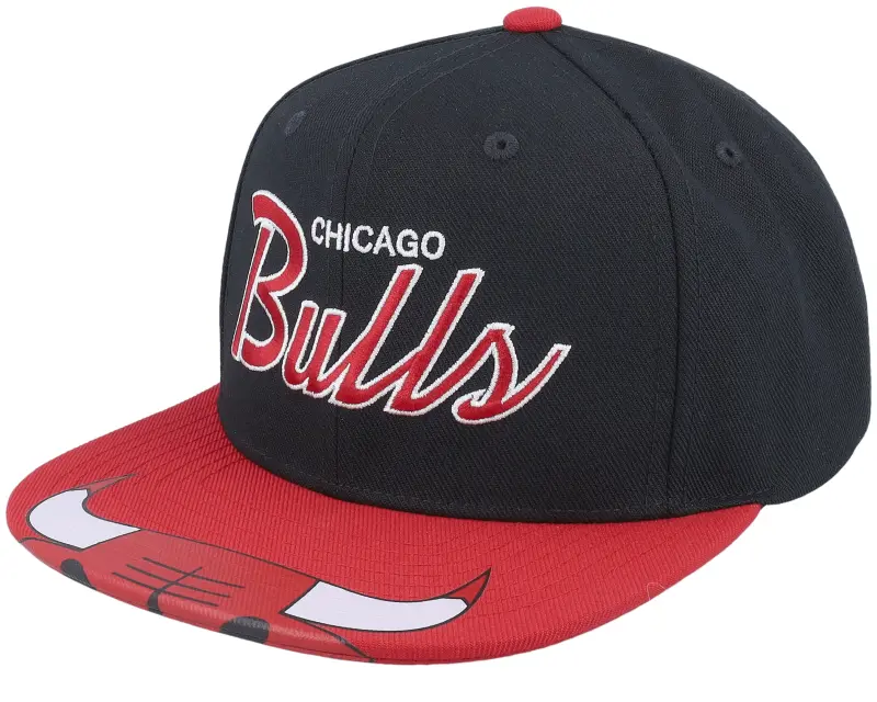 Mitchell & Ness Chicago Bulls Big Mouth Black/Red Snapback online