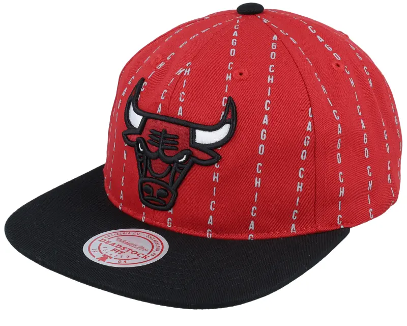 Mitchell & Ness Chicago Bulls City Pinstripe Deadstock Red/Black Snapback online