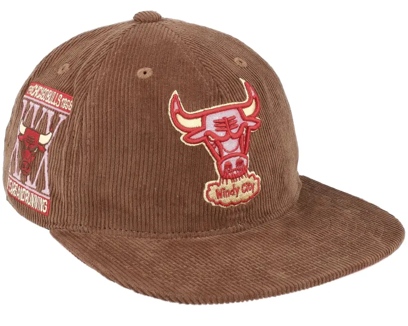 Mitchell & Ness Chicago Bulls Corduroy Manchester Deadstock Brown Snapback online