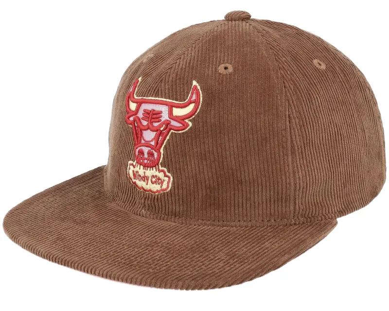 Mitchell & Ness Chicago Bulls Corduroy Manchester Deadstock Brown Snapback online