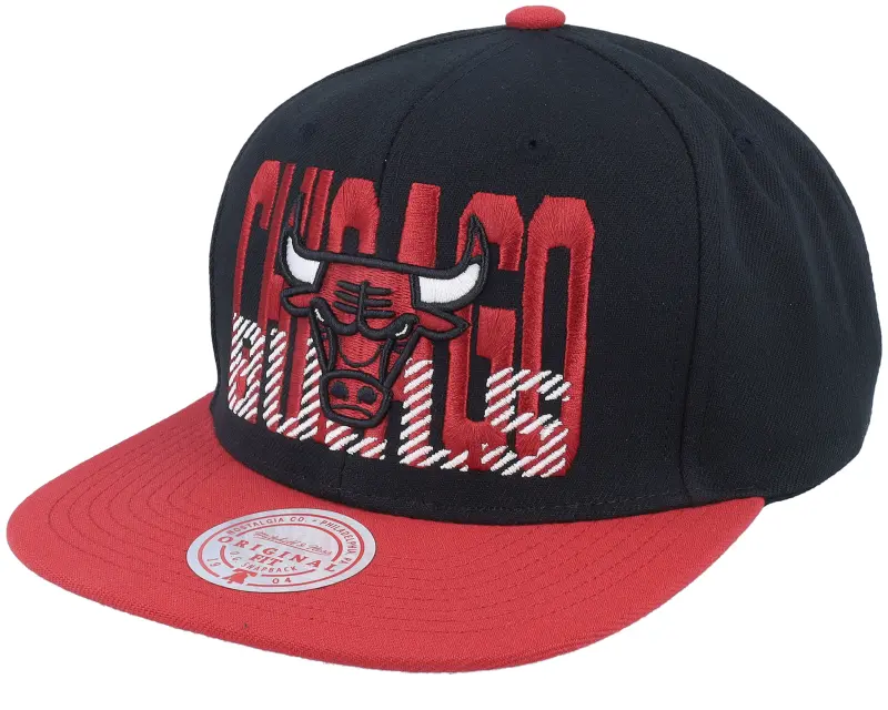 Mitchell & Ness Chicago Bulls Cross Check Black/Red Snapback online