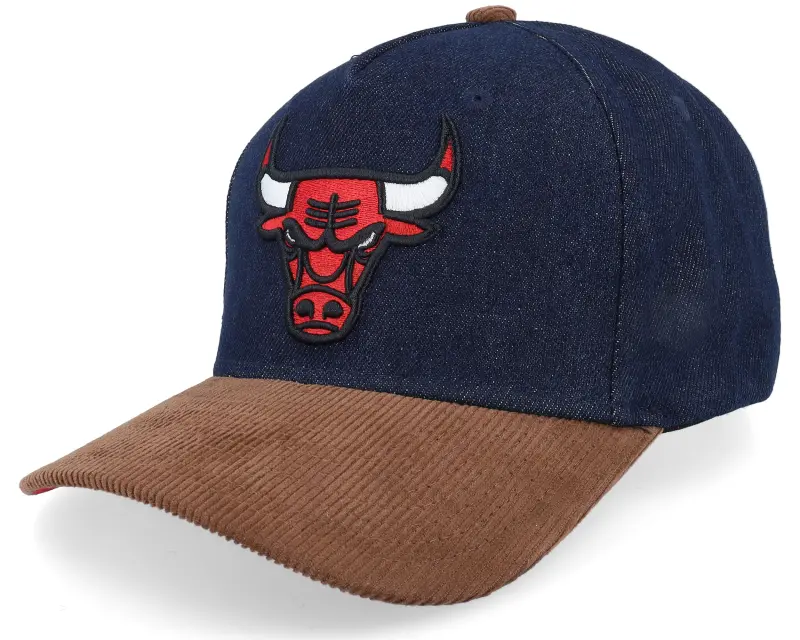 Mitchell & Ness Chicago Bulls D-stressed Pro Dark Navy/Brown Corduroy A-frame Adjustable online