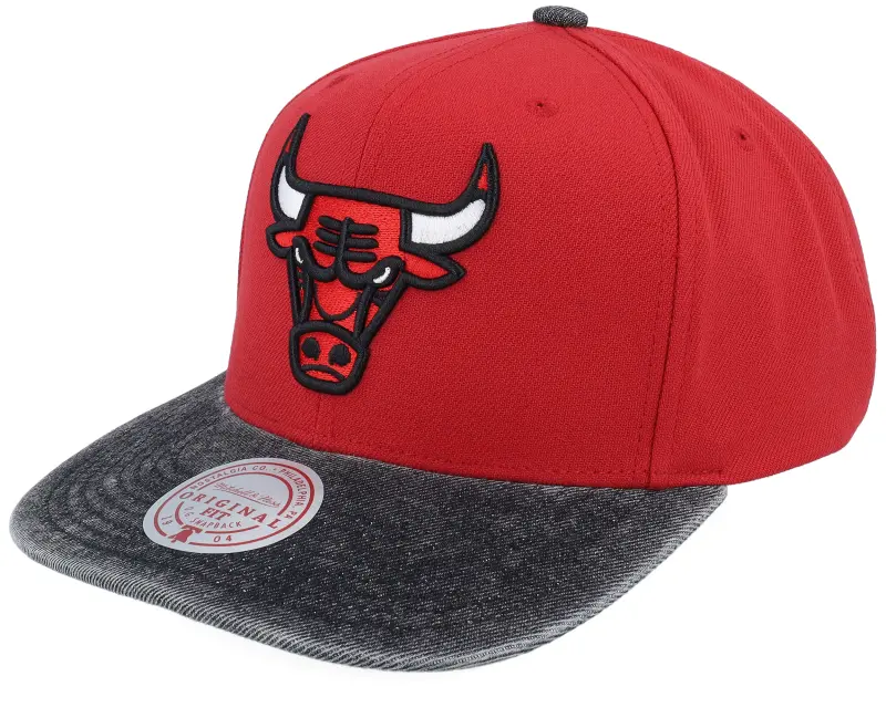 Mitchell & Ness Chicago Bulls Denim Patchwork Red/Black Snapback online
