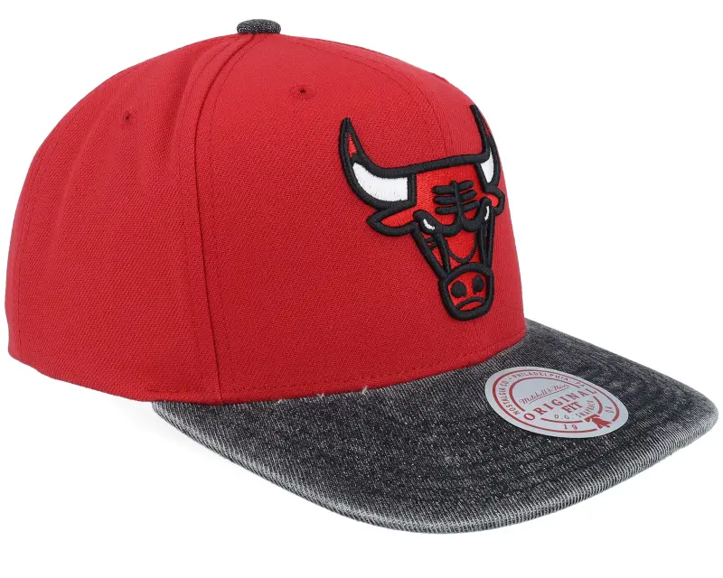 Mitchell & Ness Chicago Bulls Denim Patchwork Red/Black Snapback online