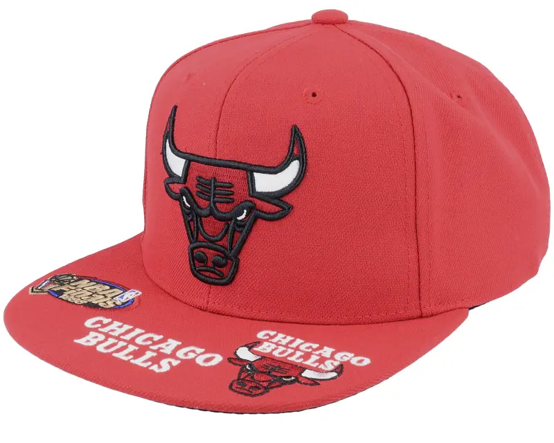 Mitchell & Ness Chicago Bulls Front Face Red Snapback online