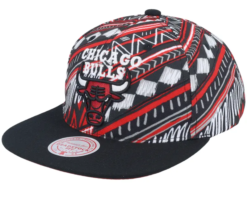 Mitchell & Ness Chicago Bulls Game Day Pattern Deadstock Black Snapback online