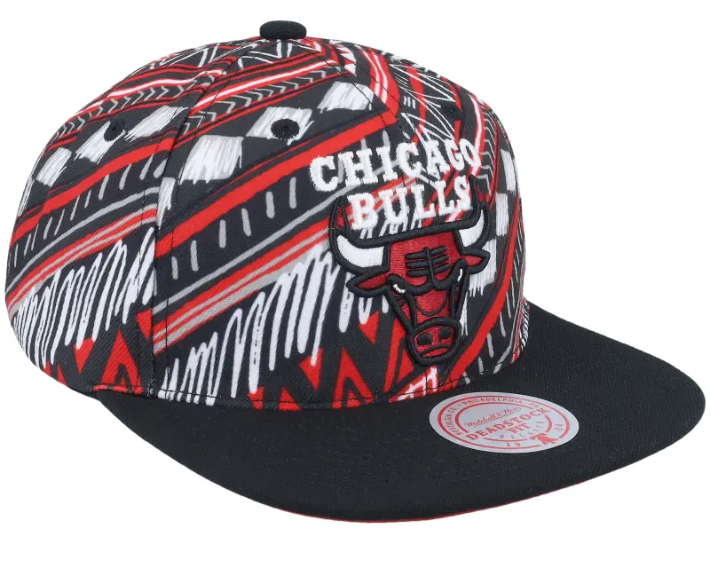 Mitchell & Ness Chicago Bulls Game Day Pattern Deadstock Black Snapback online