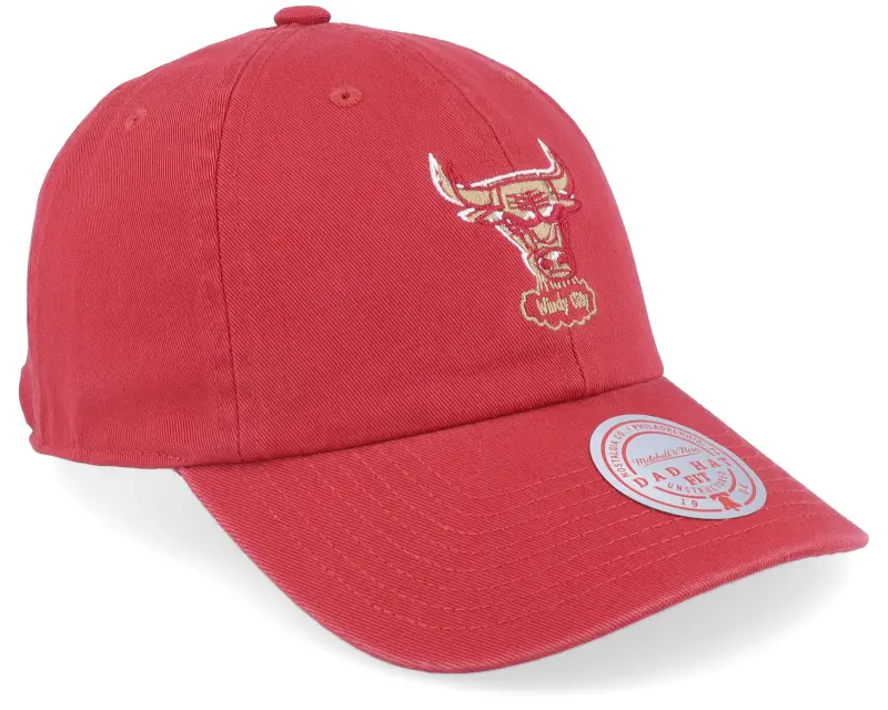 Mitchell & Ness Chicago Bulls Golden Hour Glaze Red Dad Cap online