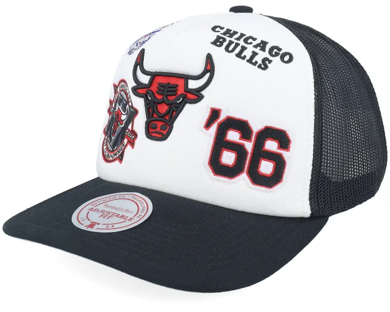 Mitchell & Ness Chicago Bulls Gridlock White/Black A-Frame Trucker online