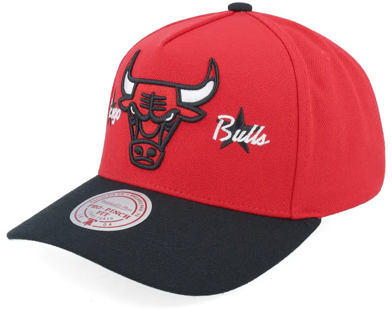 Mitchell & Ness Chicago Bulls Hook Stars Pro Pinch Red/Black A-Frame Adjustable online