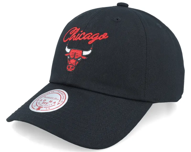 Mitchell & Ness Chicago Bulls Lay Low Black Dad Cap online