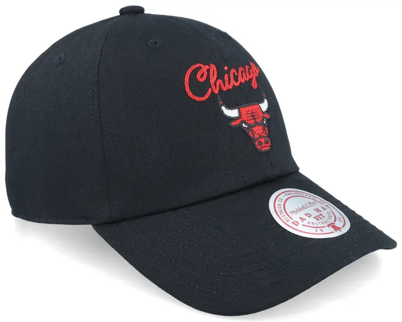 Mitchell & Ness Chicago Bulls Lay Low Black Dad Cap online