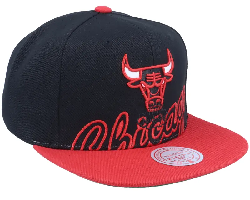 Mitchell & Ness Chicago Bulls Low Big Face Black/red Snapback online