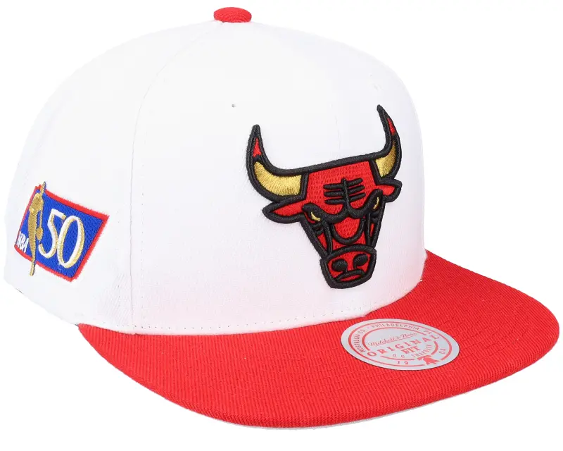 Mitchell & Ness Chicago Bulls Nba 50th Anniversary White/red Snapback online