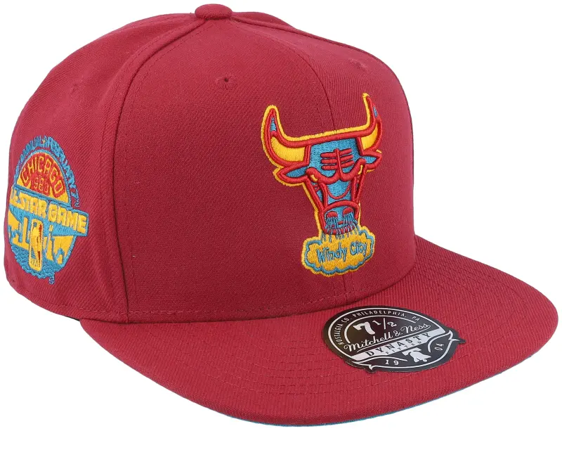 Mitchell & Ness Chicago Bulls Northern Lights Cardinal Fitted online