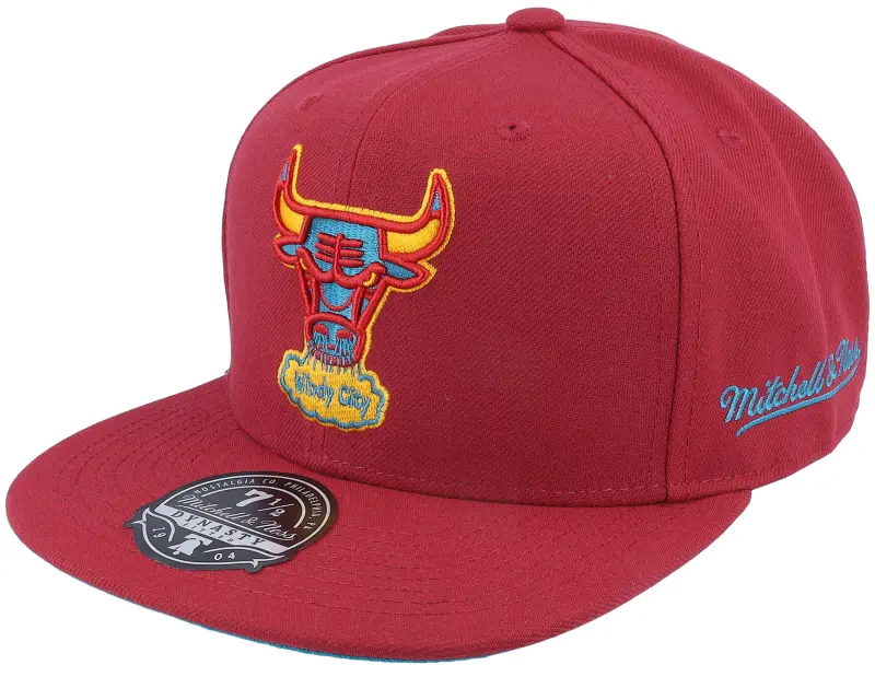 Mitchell & Ness Chicago Bulls Northern Lights Cardinal Fitted online