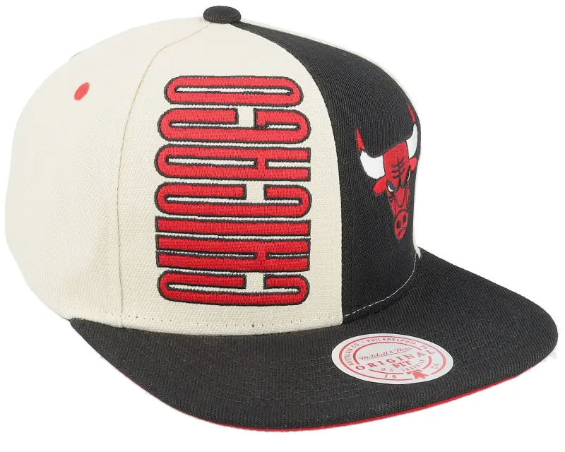 Mitchell & Ness Chicago Bulls Pop Panel Off White/Black Snapback online