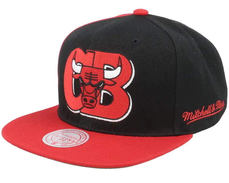 Mitchell & Ness Chicago Bulls Rear Script Deadstock NBA Black/Red Snapback online