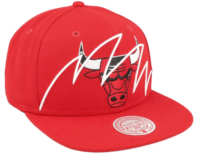 Mitchell & Ness Chicago Bulls Shark Bite Red Snapback online