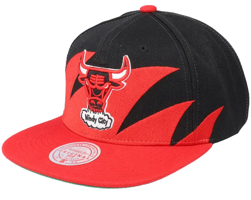 Mitchell & Ness Chicago Bulls Sharktooth Black/Red Snapback online