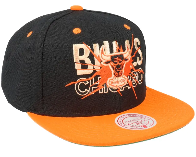 Mitchell & Ness Chicago Bulls Shattered Black/Orange Snapback online