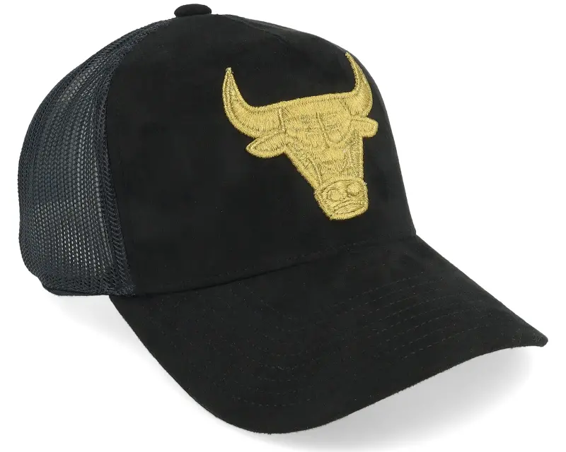 Mitchell & Ness Chicago Bulls Suede Black Trucker online