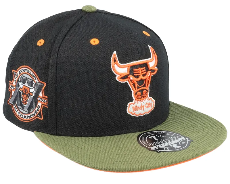 Mitchell & Ness Chicago Bulls Take Flight Black/Green Fitted online