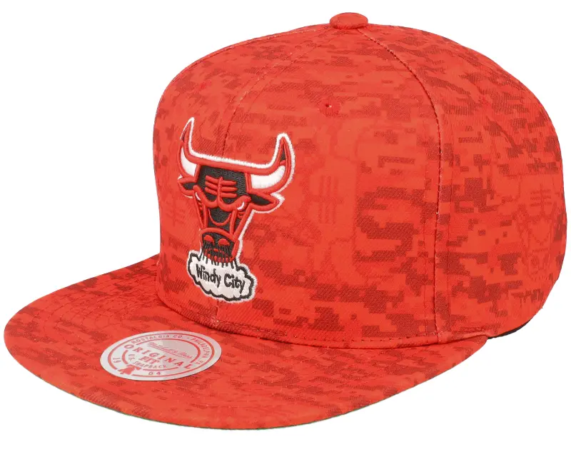 Mitchell & Ness Chicago Bulls Team Digi Camo Red Snapback online