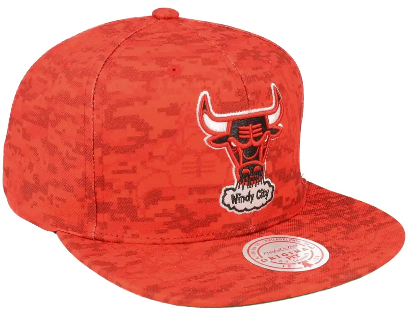 Mitchell & Ness Chicago Bulls Team Digi Camo Red Snapback online
