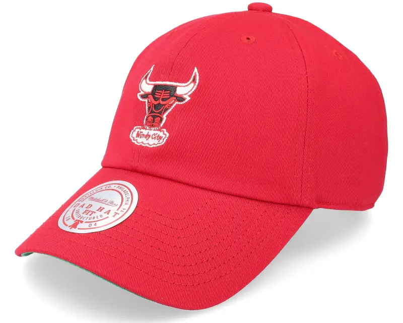 Mitchell & Ness Chicago Bulls Team Ground 2.0 Red Dad Cap online