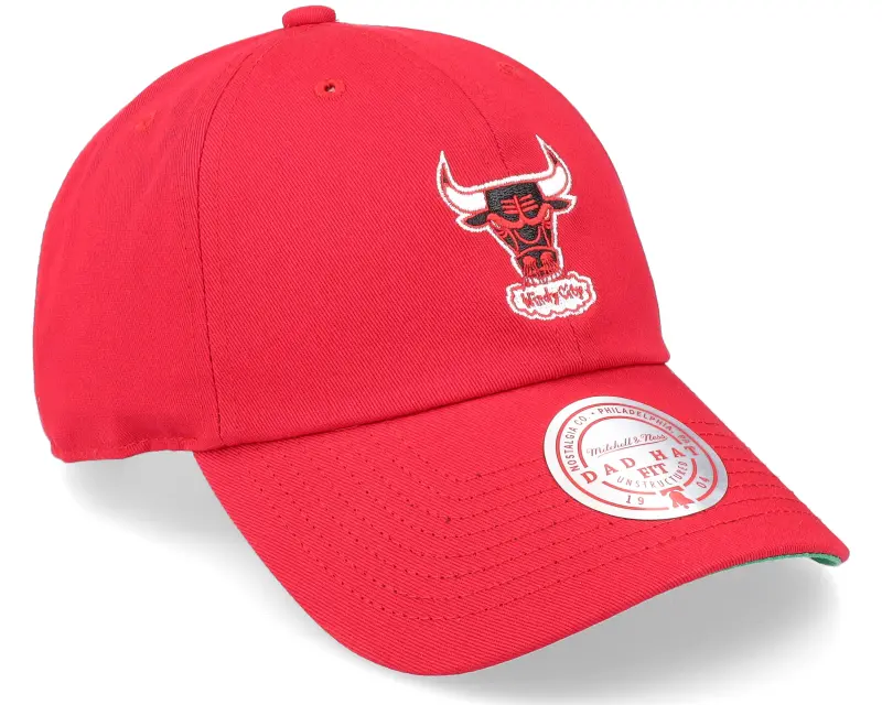 Mitchell & Ness Chicago Bulls Team Ground 2.0 Red Dad Cap online