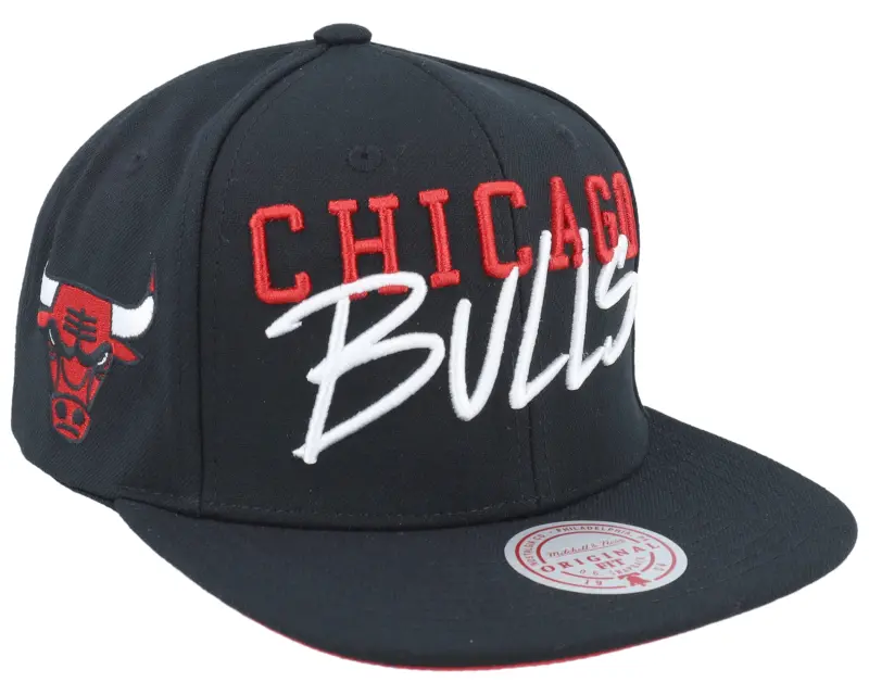 Mitchell & Ness Chicago Bulls Team Tagged Black Snapback online