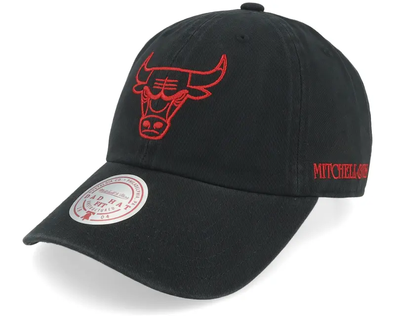 Mitchell & Ness Chicago Bulls Washed Vintage Black Dad Cap online