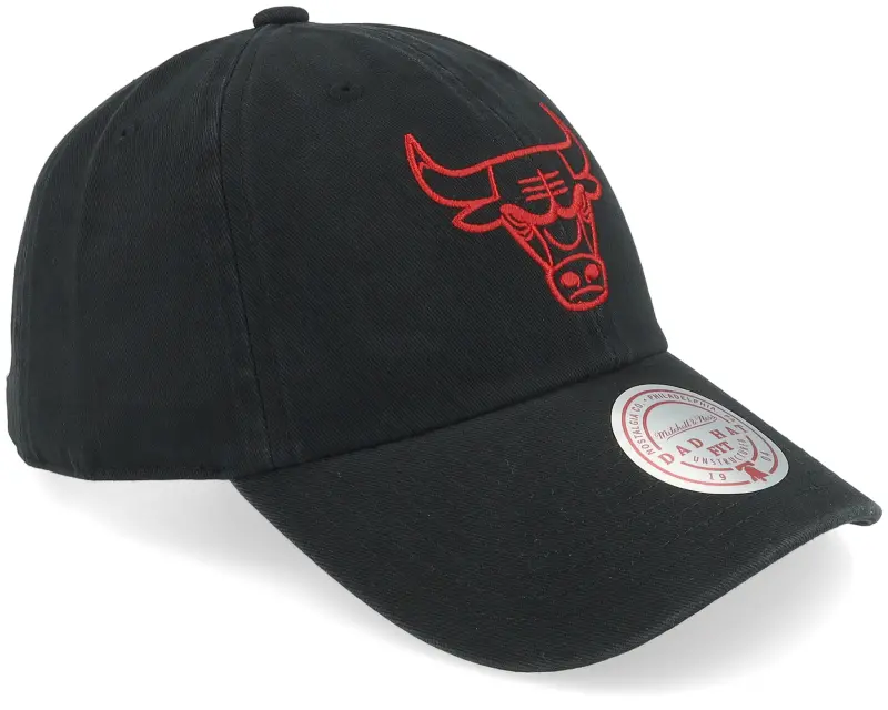 Mitchell & Ness Chicago Bulls Washed Vintage Black Dad Cap online